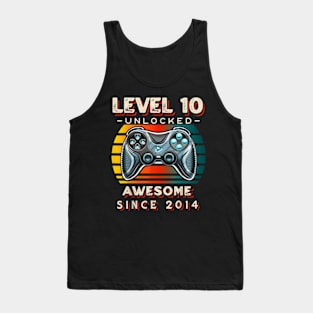 10th Birthday Gamer 10 Year Old Bday Boy Ten Son Tank Top